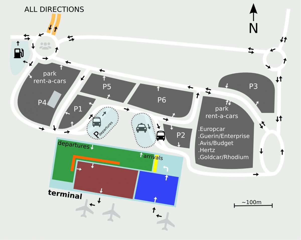 Valencia sân bay bản đồ
