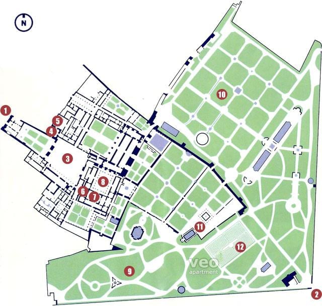 alcazar Seville bản đồ