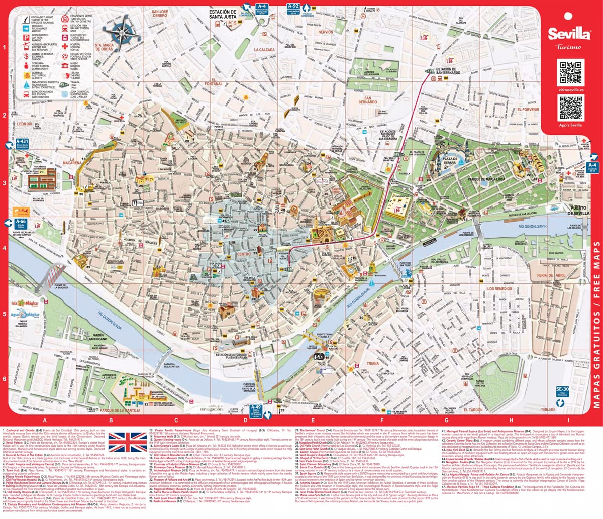 Seville trên bản đồ