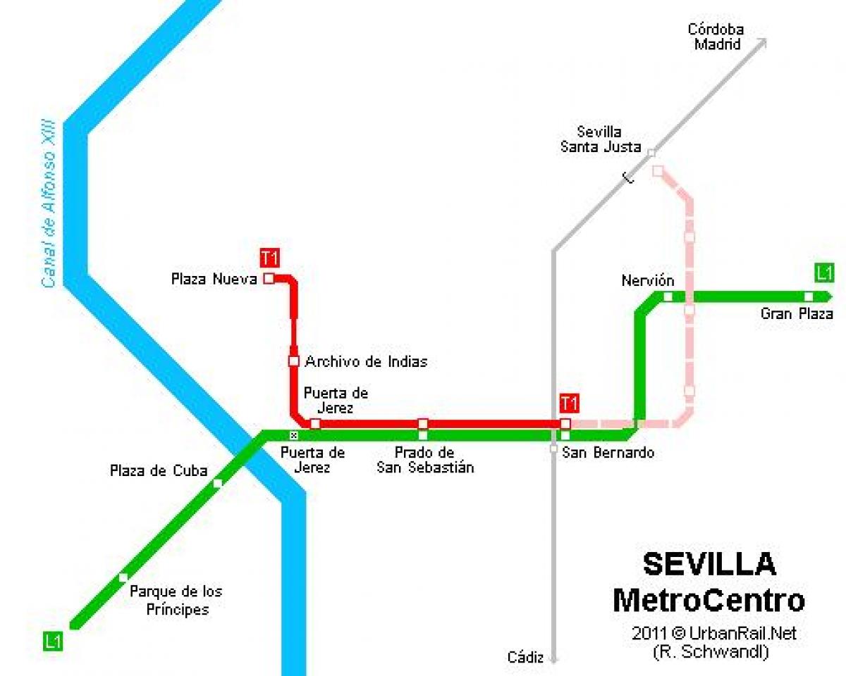 bản đồ của Seville trâm