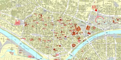 Bản đồ của Seville và khu vực xung quanh