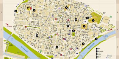 Bản đồ của đường phố miễn phí bản đồ của Seville, tây ban nha