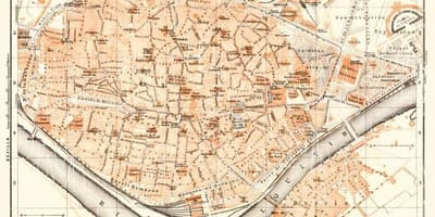 Bản đồ của old town Seville, tây ban nha