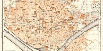 Bản đồ của old town Seville, tây ban nha