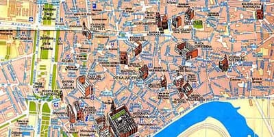 Bản đồ của Seville đi du lịch