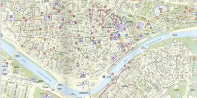 Đường phố, bản đồ của Seville, tây ban nha