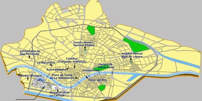 Seville, tây ban nha hấp dẫn, bản đồ