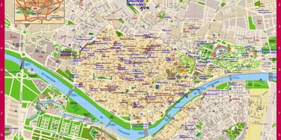 Bản đồ của Seville khu vực