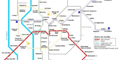 Bản đồ của Seville metro