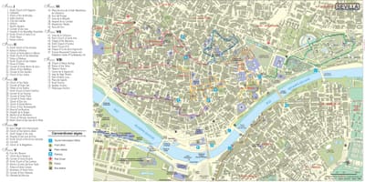 Seville ngắm cảnh bản đồ