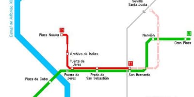 Bản đồ của Seville trâm